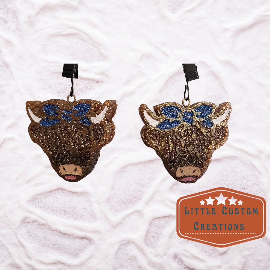 Highland Cow Vent Clips