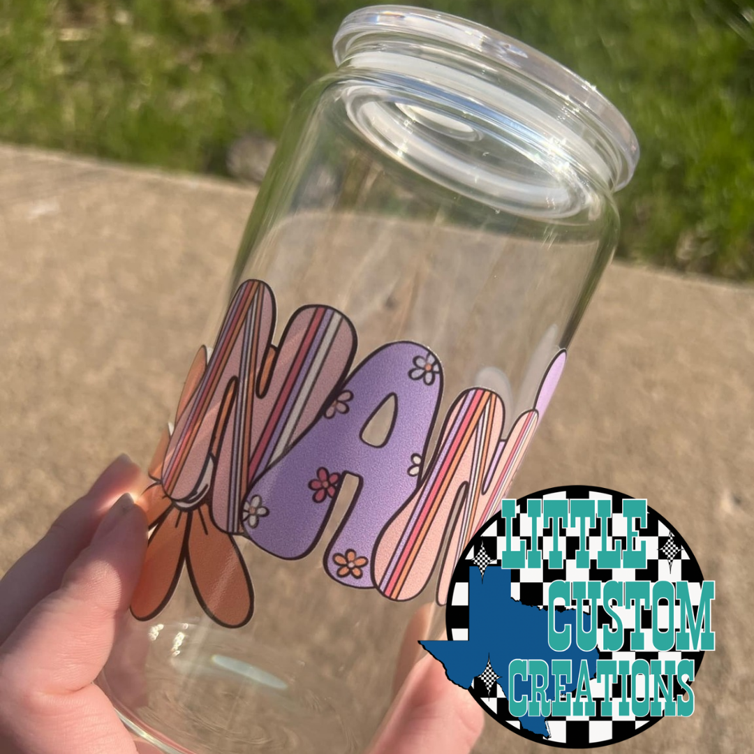 Custom Floral Name Cup