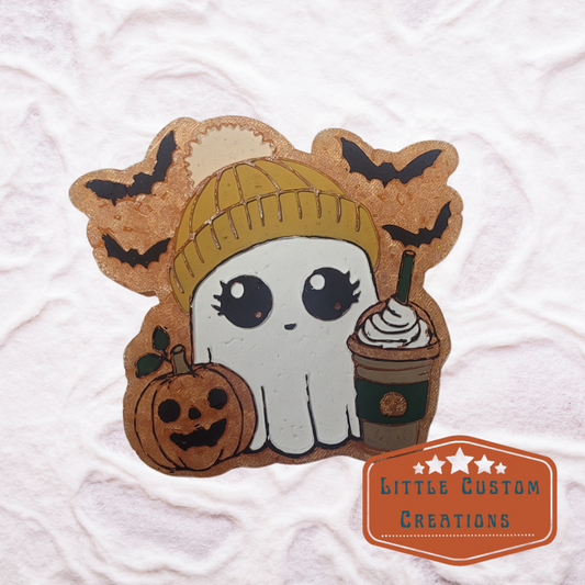 spooky coffee ghost